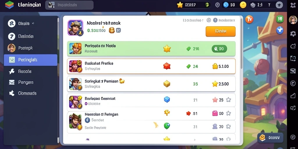 Tangkapan layar menampilkan berbagai item dan senjata yang tersedia dalam game.
